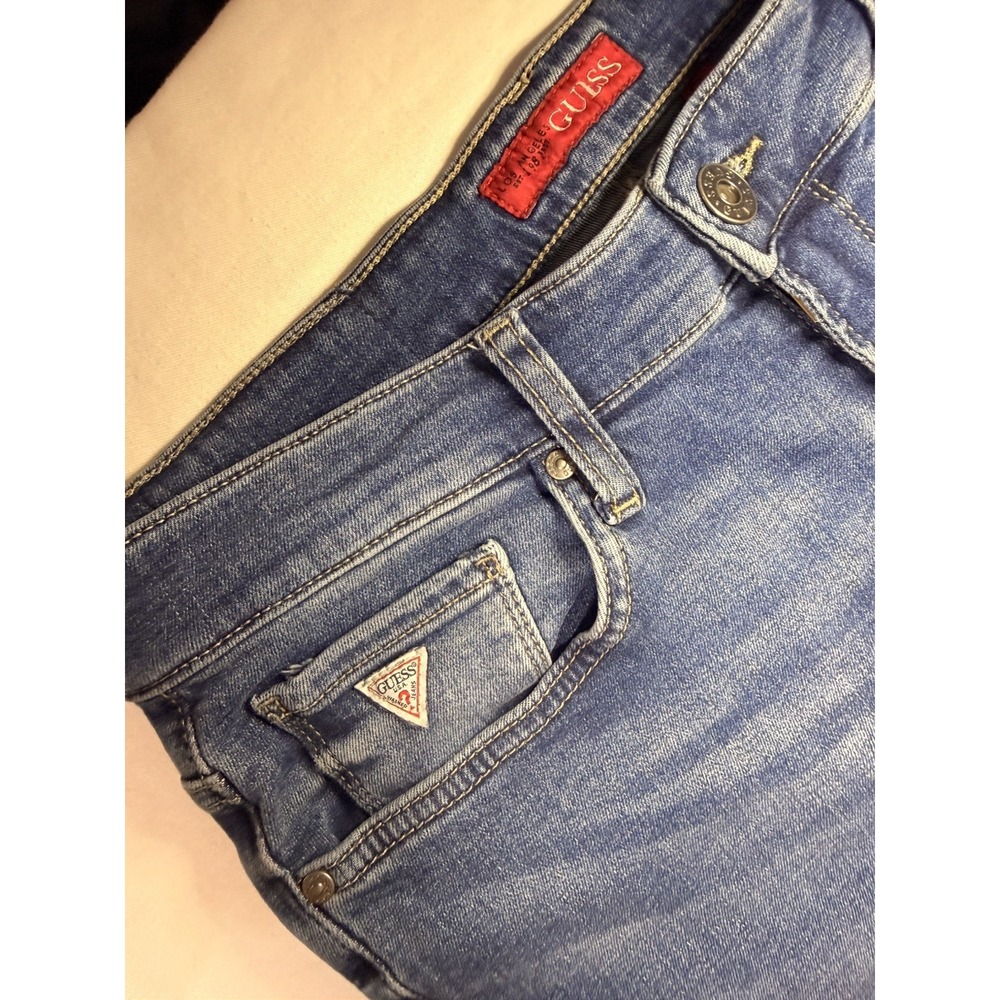 GUESS Lincoln Jeans Men size 32 Slim Straight Light Wash Whisker Stretch